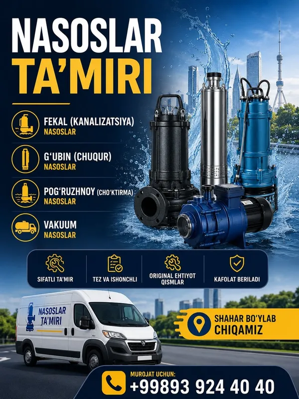 Nasoslarni professional ta'mirlash!
