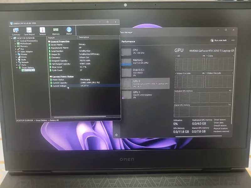 HP OMEN 16 RTX 3050 Ti i5-11400H 16/512GB srochniy — фото 4