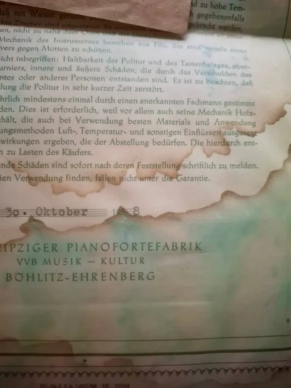 Rönisch Mod. 124 B pianinosi, 1958-yil, №83470 7 Rönisch Mod. 124 B pianinosi, 1958-yil, №83470 7