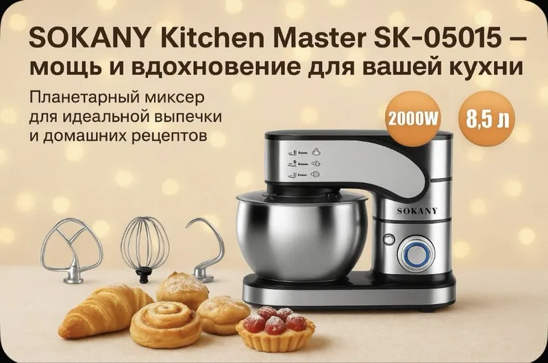 Планетарный миксер Sokany sk-05015