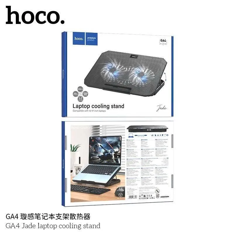 HOCO GA4 — охлаждающая подставка для ноутбука 12–17 4