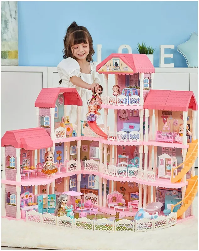 Игровой набор «Кукольный домик» с мебелью и персонажами, 7007 / 93 х 7