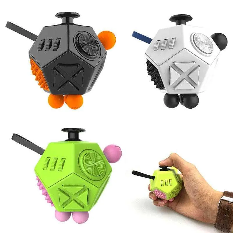 Fidget Cube 12 Sides ABS + silikon antistress kub SKIDKA — фото 2