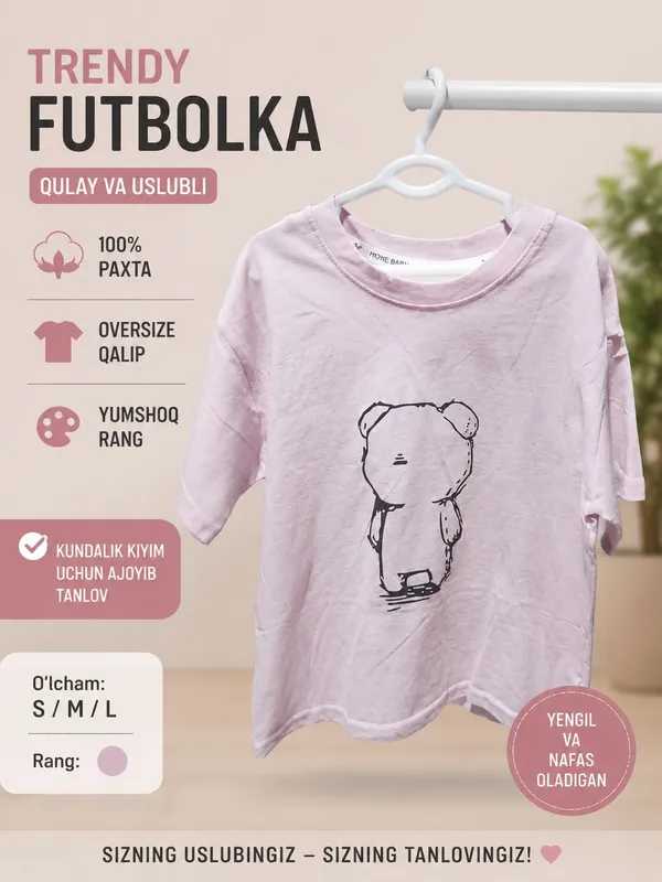 Qizlar uchun Fudbolka Qizlar uchun Fudbolka