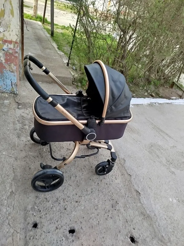 кожанный коляска брендовый фирма бурбай