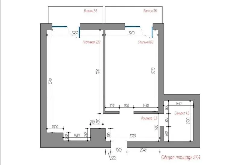 Просторная 2-комнатная квартира без ремонта в ЖК Regnum Plaza 5