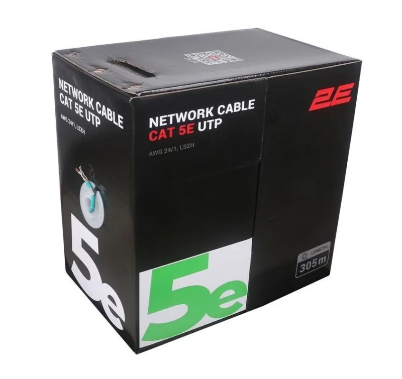 Кабель CAT 5e UTP,  | Green 2E-CBL5EUTP-LSZH-GRN