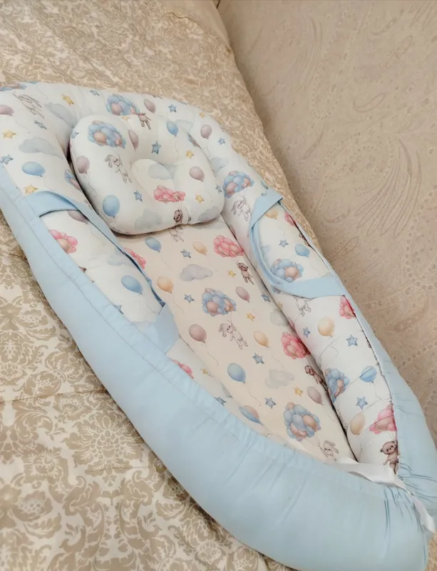 Кокон + матрасик в люльку для новорожденных