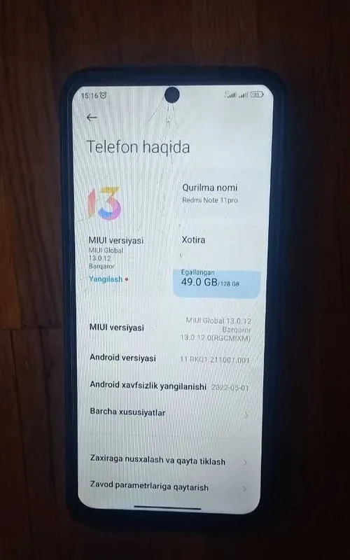 Redmi not 11 ekran alishgan 3 Redmi not 11 ekran alishgan 3