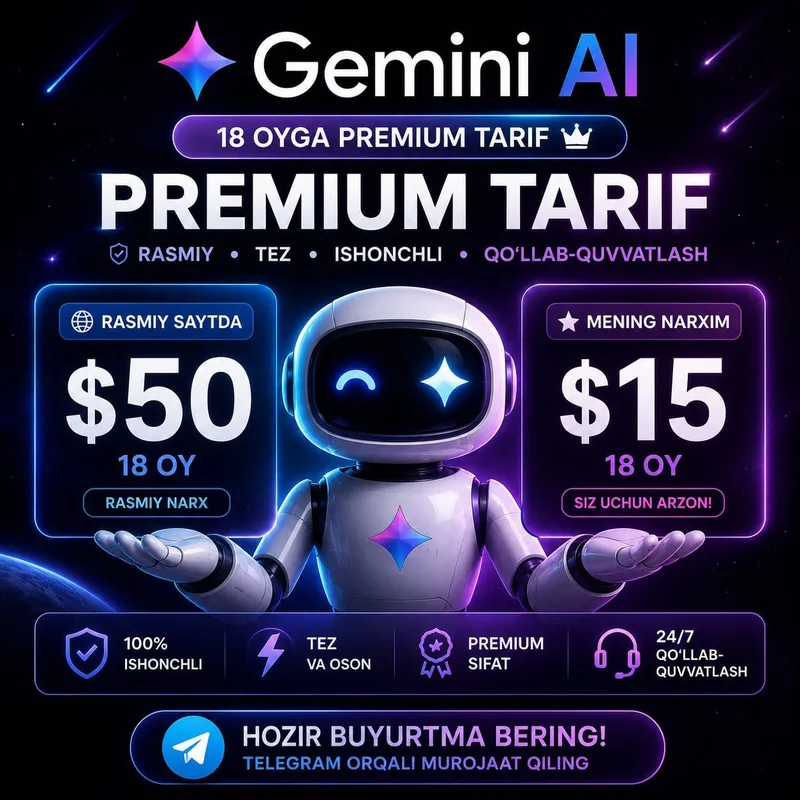 Ai jemini pro olishni hohlaysizmi