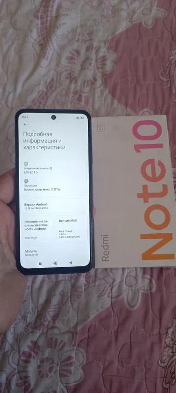 Xiaomi Redmi Note 10 5G 6+5/128GB Black Gray Igravoy Karobka Yaxshi — фото 5