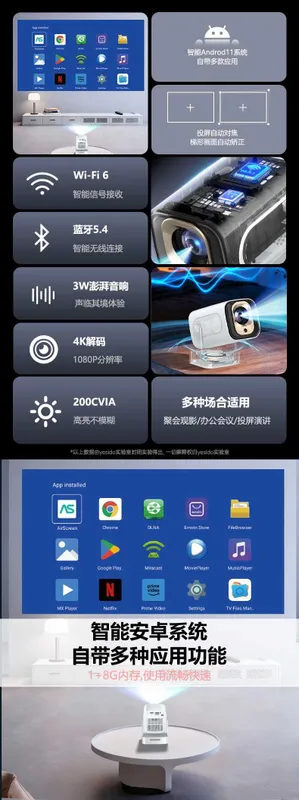 Yesido TV16 Проектор с электрофокусом Wi-Fi 6 и BT5.4 Android 1080P HD 2 Yesido TV16 Проектор с электрофокусом Wi-Fi 6 и BT5.4 Android 1080P HD 2