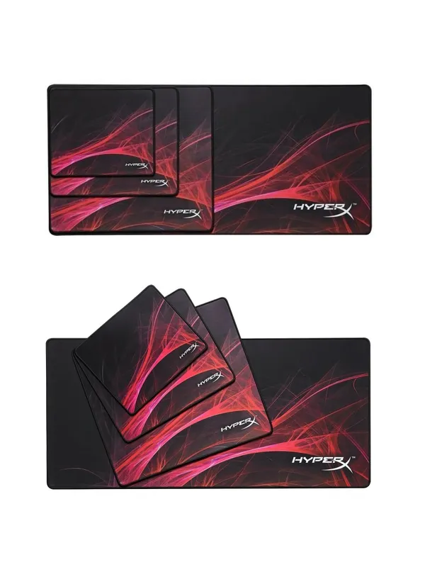 Коврик для мыши HyperX Fury S Speed (M 4P5Q7AA), игровой, черно-красный, прошитые края — фото 3