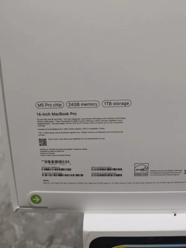 Macbook Pro m5 pro chip