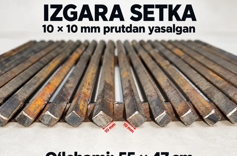 Izgara setka 55×47 sm Mangalda go‘sht 1 Izgara setka 55×47 sm Mangalda go‘sht 1