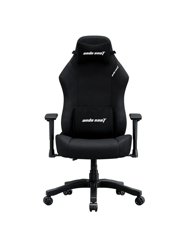 Игровое кресло Anda Seat Luna Pro с подголовником, Black Fabric (обивка DuraXtra) — фото 1