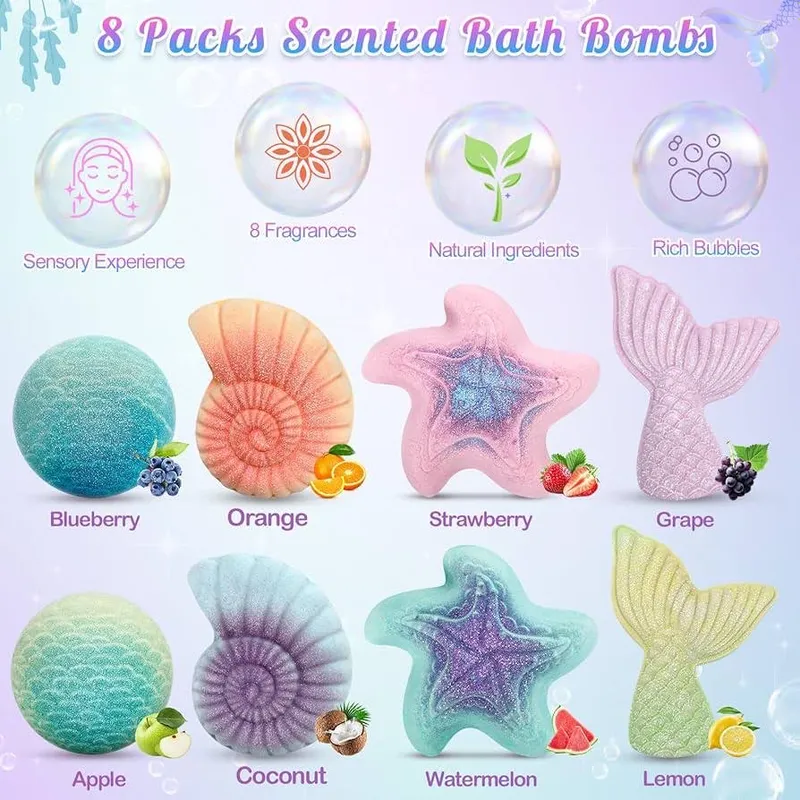 Mermaid bath bombs baby
