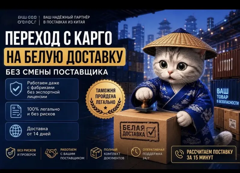 Белая доставка из Китая