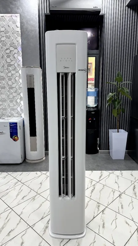 Колонный кондиционер Midea с искуственным интелектом. Kondisaner kansa