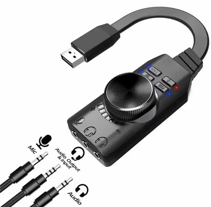 Внешняя звуковая карта PALMEXX AY35 DSP 24bit,USB2.0,7.1CH,GS3 Mark II — фото 5