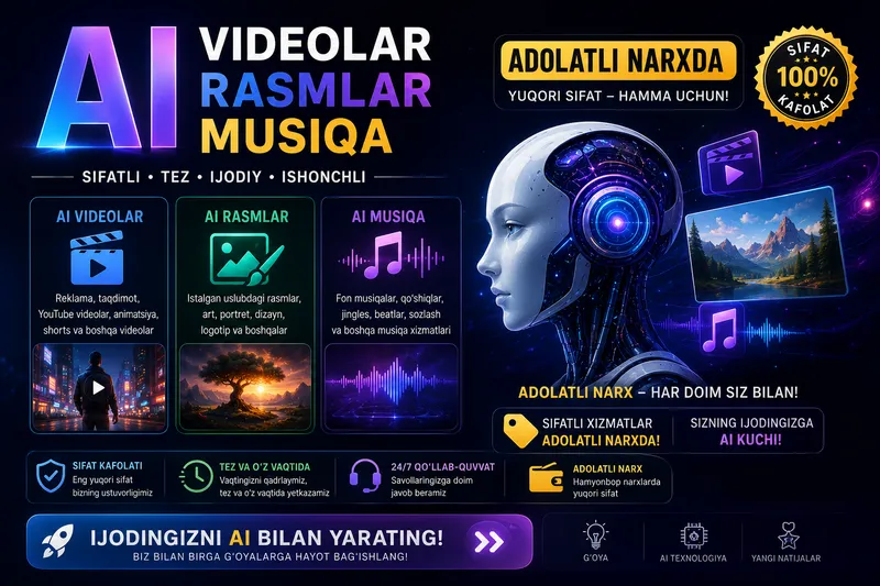 AI видео/картинки/музыка по справедливой цене AI видео/картинки/музыка по справедливой цене