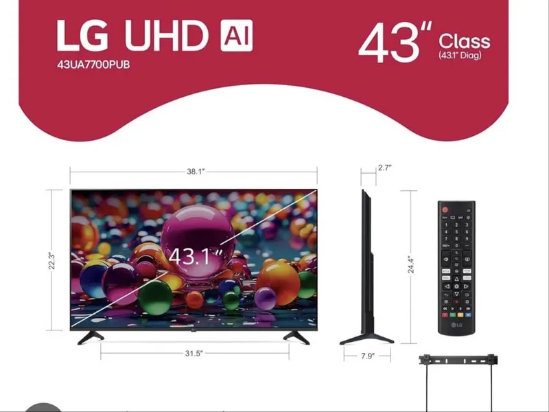 Телевизор LG 43AU7300 43” 4K SMART TV оригинал 2025 — фото 2