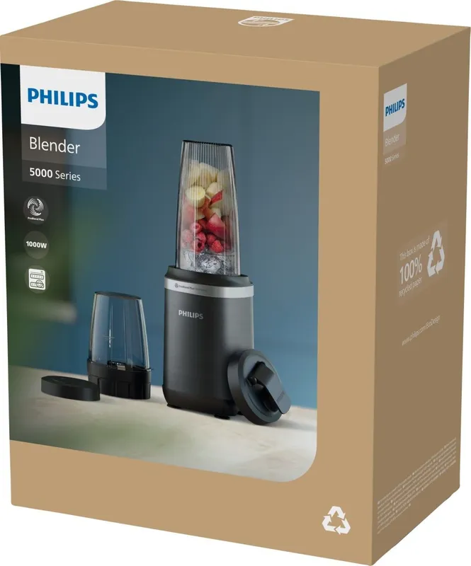 Блендер Philips серии 5000 — 1000 Вт, лезвия Pro Blend Plus, измельчае — фото 1