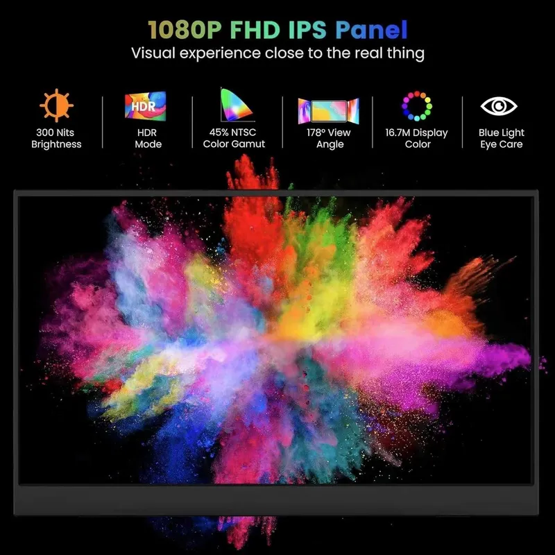 15,6 FullHD монитор для телефонов и ноутбуков ,компьютеров и приставок — фото 3