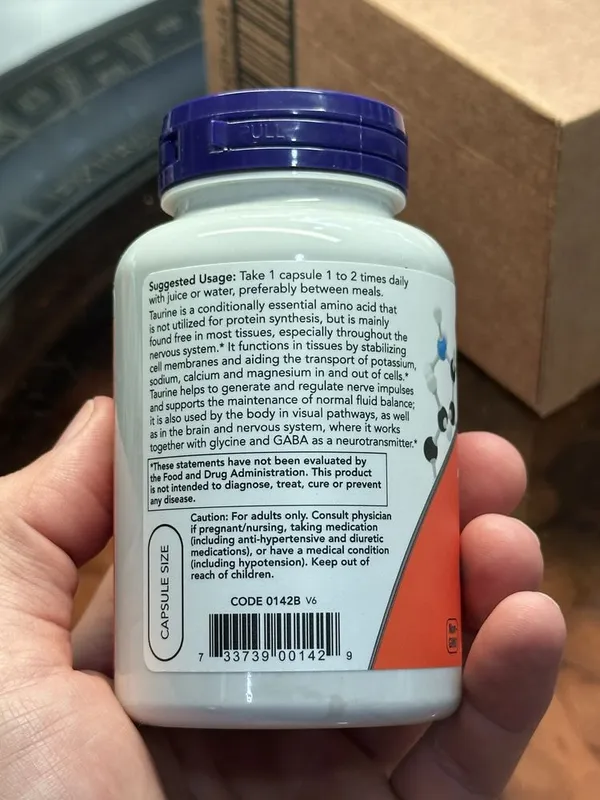 Now Taurine 1000 mg 100 kapsula 3 Now Taurine 1000 mg 100 kapsula 3