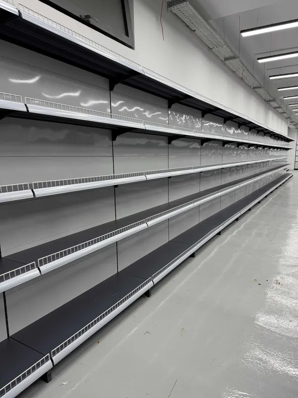 Supermarket uchun stellajlar | Торговые стеллажи | Тайёри бор | Полка 1