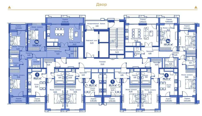 Продаётся 4-комнатная квартира в ЖК Regnum Plaza (новостройка, White Box) 2