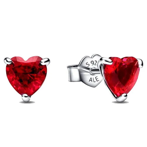Серьги сердце Pandora оригинал серебро