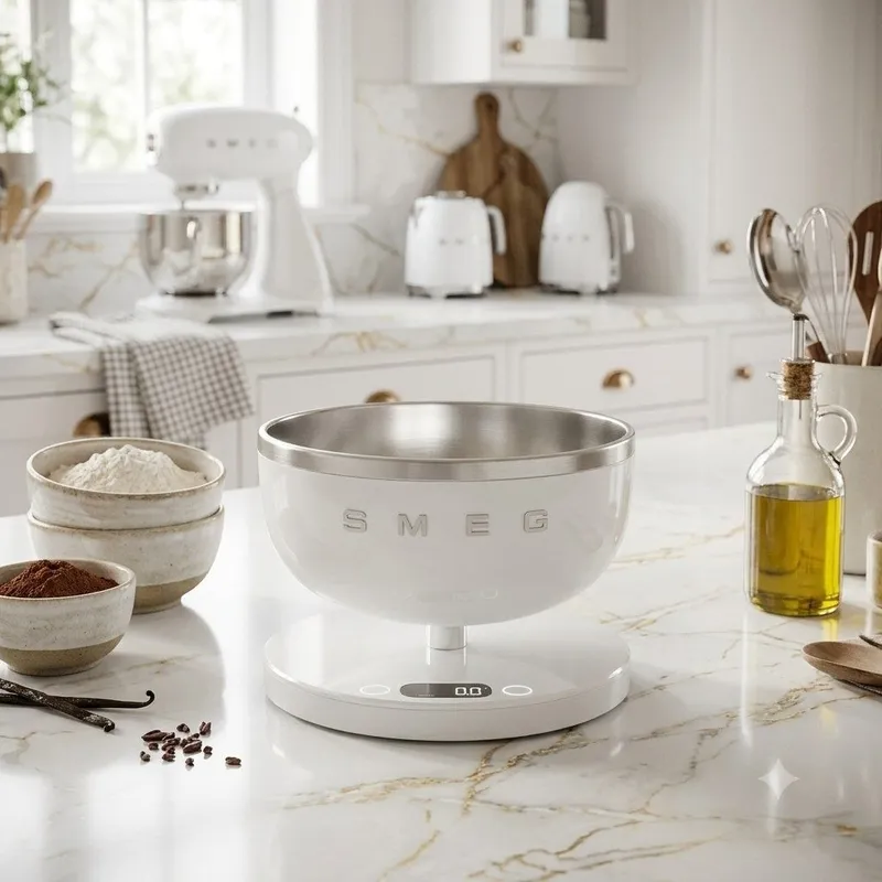 Кухонные весы из нержавеющей стали Smeg, 2 разных цвета 1 Кухонные весы из нержавеющей стали Smeg, 2 разных цвета 1
