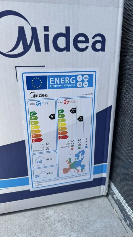 Кондиционер Midea, Мощный, Инвертор самый топовый, доставка по городу — фото 2
