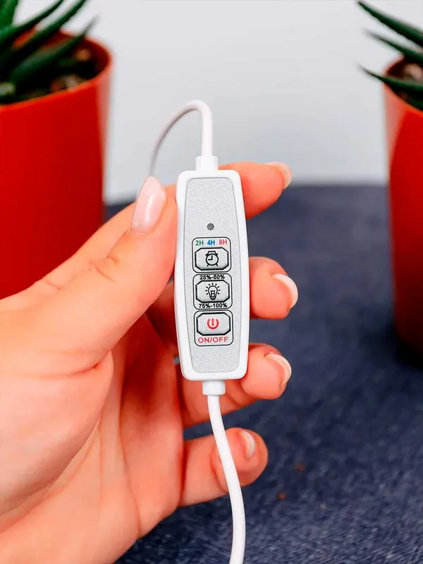 Фитолампа для растений. Полный спектр. С USB, таймером, на штативе — фото 6