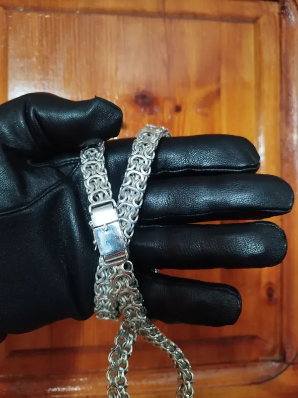 цепь серебренная мужская