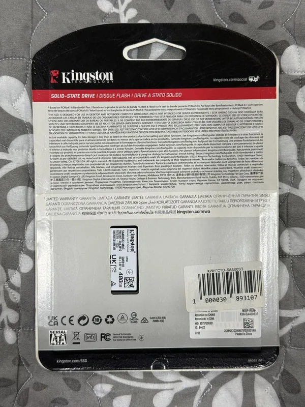 SSD 480GB Kingston новый — фото 1