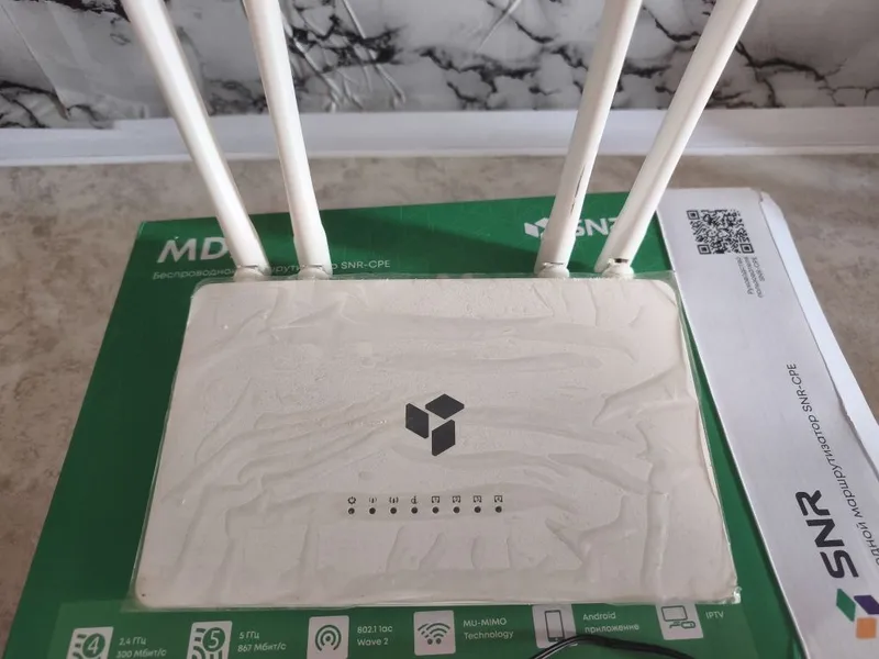Wi-Fi router SNR-CPE-MD2 (Ikki diapazonli 2.4G / 5G) holati a'lo — фото 3
