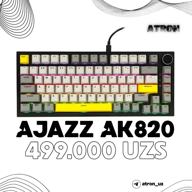 Механическая клавиатура AJAZZ AK820 75% Keyboard