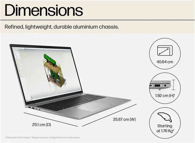 HP ZBook Firefly 16 G10 Core i7-1360P, 16 GB DDR5 tezkor xotira, 512 GB SSD 1 HP ZBook Firefly 16 G10 Core i7-1360P, 16 GB DDR5 tezkor xotira, 512 GB SSD 1