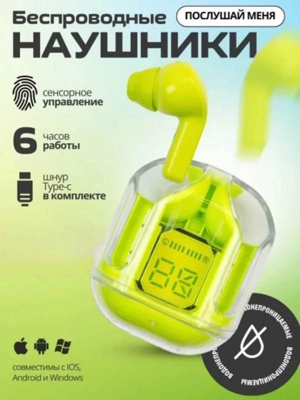 Shaffof g'ilofli Ultra Pods simsiz minigarnituralari — фото 2