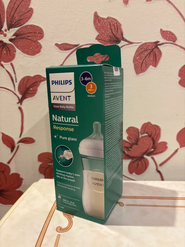 Бутылочка Philips AVENT Natural. Стеклянная 240 мл — фото 1