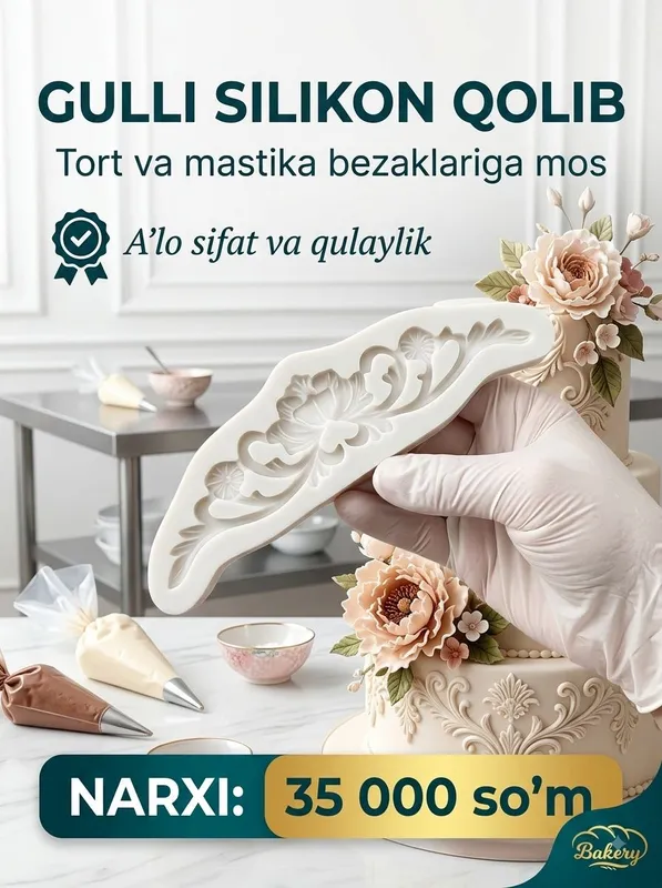 Tort bezagi uchun silikon qolip Tort bezagi uchun silikon qolip