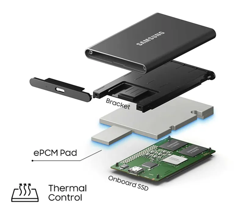 Samsung T7 Touch 2TB tashqi SSD disk 4 Samsung T7 Touch 2TB tashqi SSD disk 4