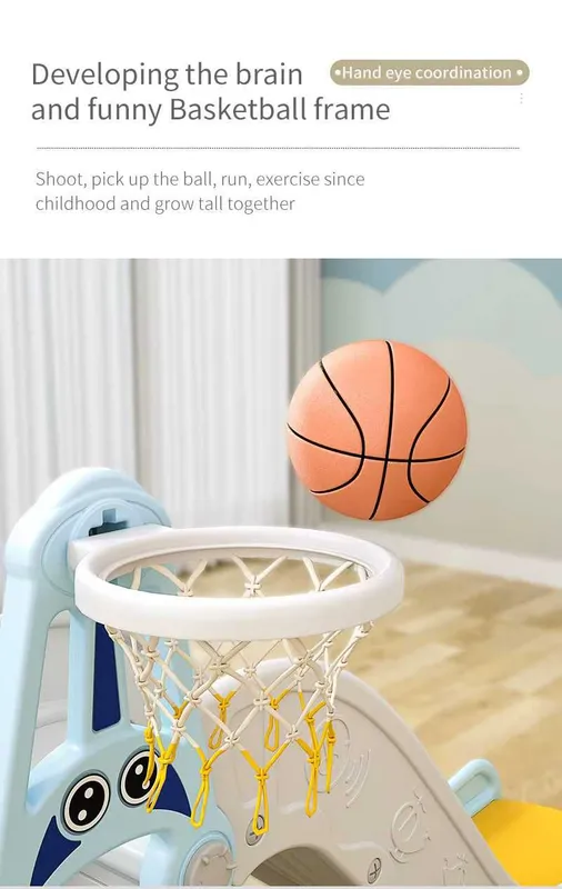 Bolalar uchun gorka, basseyn, sharik, kachelya va basketbol seti mini — фото 4