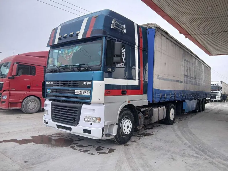 Daf 95 XF Euro3 2005-yil Pritsep KRONE 2003-yil Saf Most Utka 2