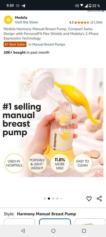 Молокоотсос medela