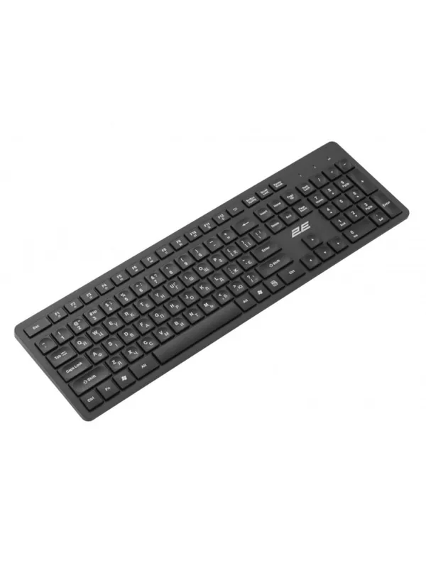 Беспроводная мембранная клавиатура 2E-KS260WB, 106 клавиш, USB, Black — фото 2