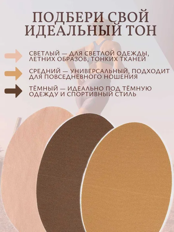 Накладки на бёдра от натирания. Комплект 10 шт. 3 Цвета. — фото 4