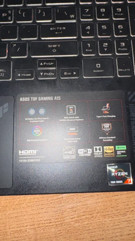 ASUS TUF Gaming A15 FA507NU NVIDIA RTX 4050 5 ASUS TUF Gaming A15 FA507NU NVIDIA RTX 4050 5
